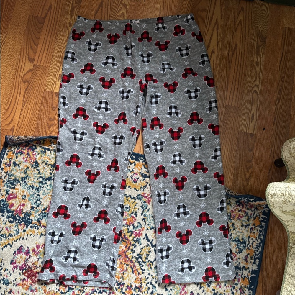 Pajama Pants, Size: XL, Color: Grey, Pattern Mickey Mouse, Brand: Disney